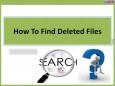 Tool To Find Deleted Files