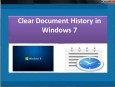 Clear Document History in Windows 7