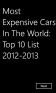Top Ten Costliest Cars