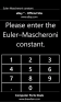 Euler Mascheroni constant