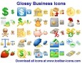 Glossy Business Icon Set