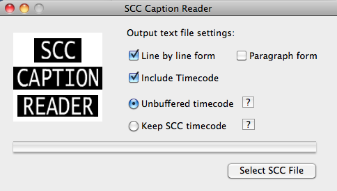SCC Caption Reader for Mac OS X