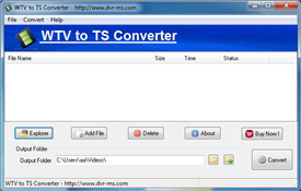 WTV H.264 to TS Converter