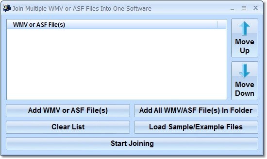 Join Multiple WMV or ASF Files Into One Software