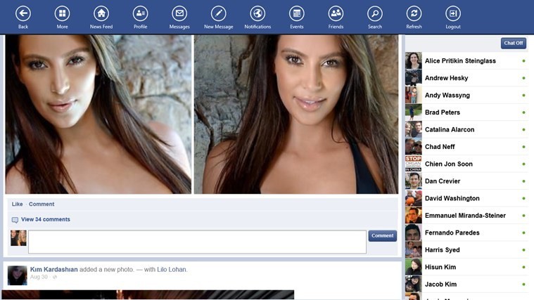 Facebook Touch for Windows
