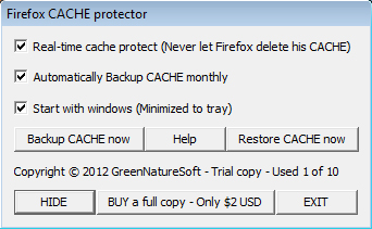 Firefox Cache Protector