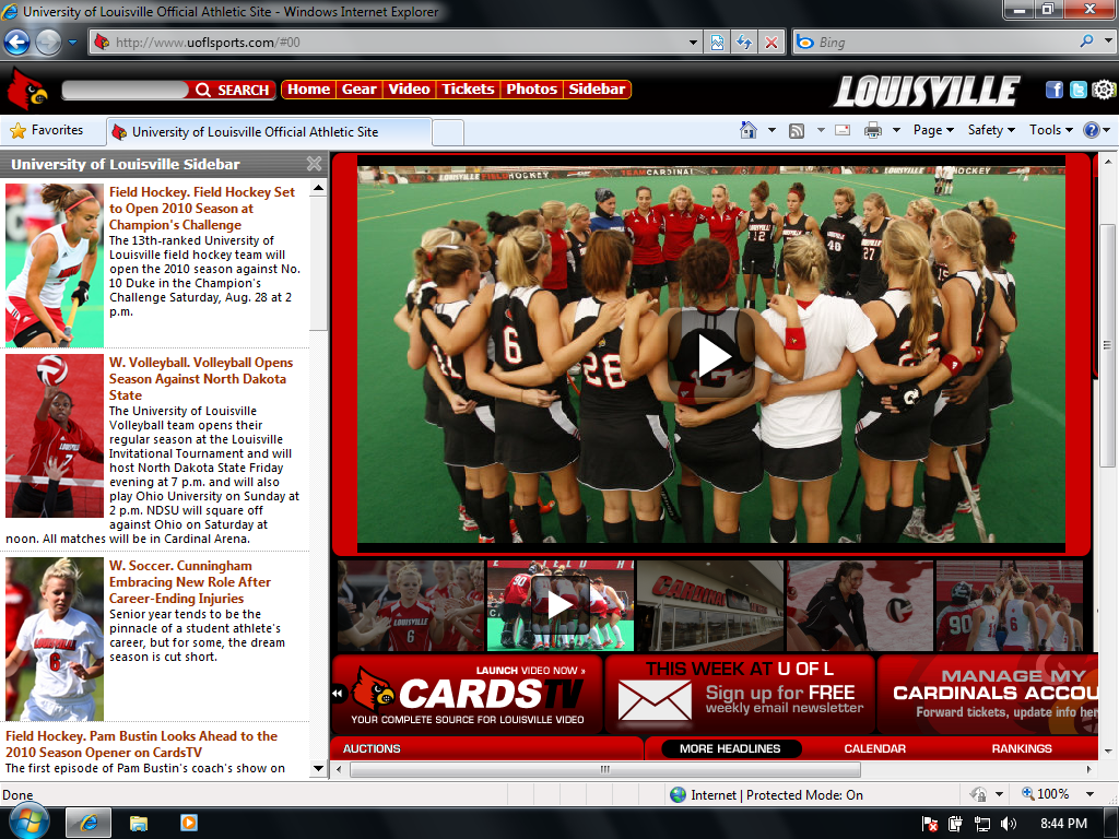 Univ. of Louisville IE Browser Theme