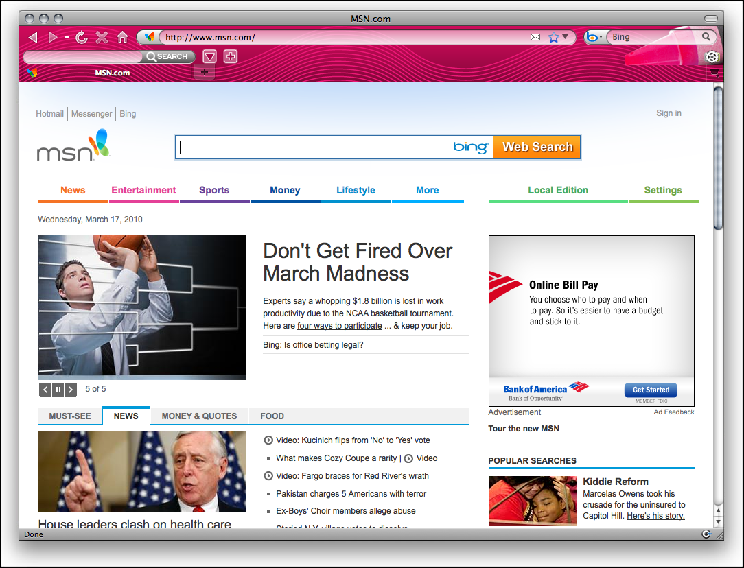 Pink Crayon Internet Explorer Theme