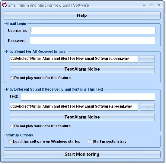 Gmail Alarm and Alert For New Email Software