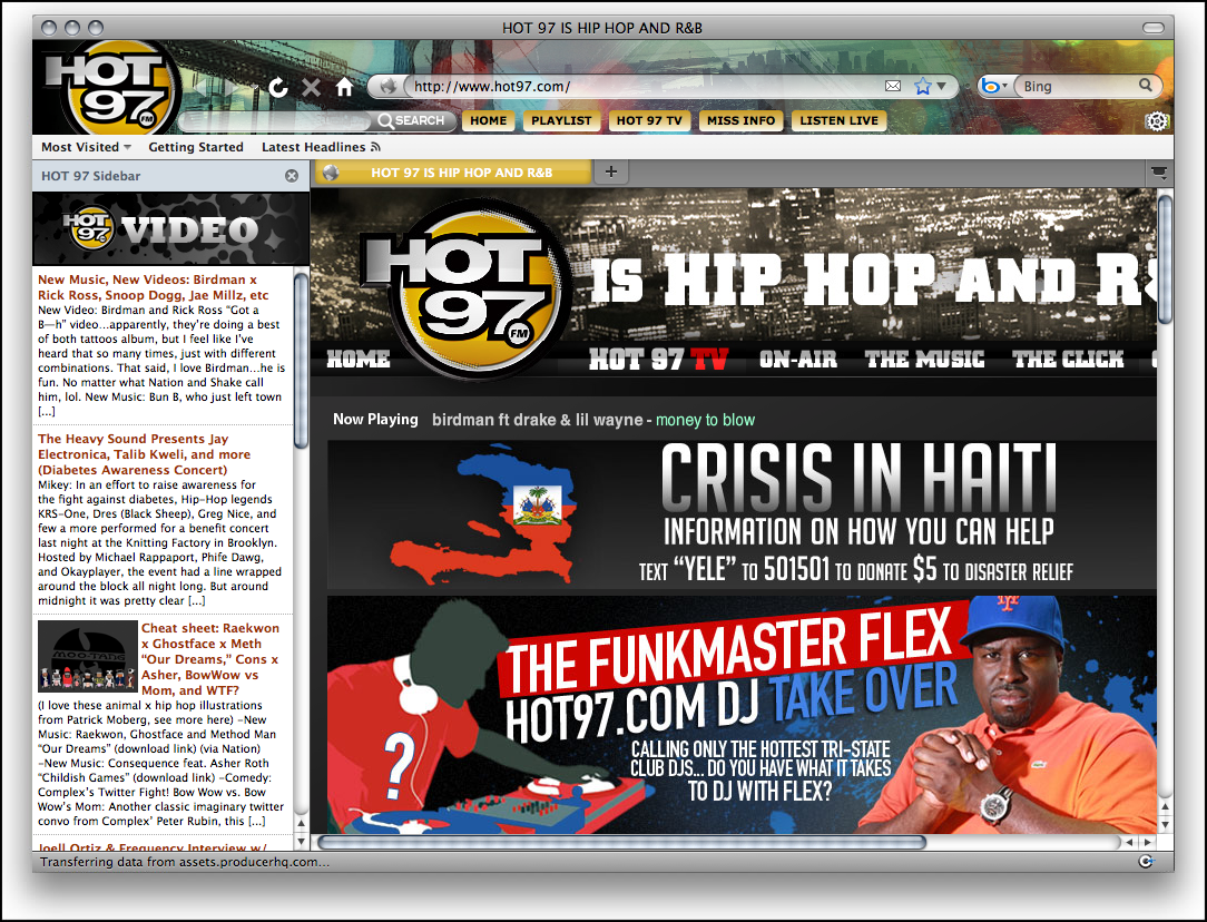 HOT97 Hip Hop Firefox Theme