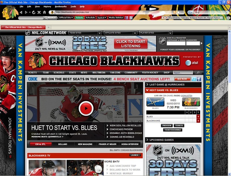 NHL Chicago Blackhawks Firefox Theme