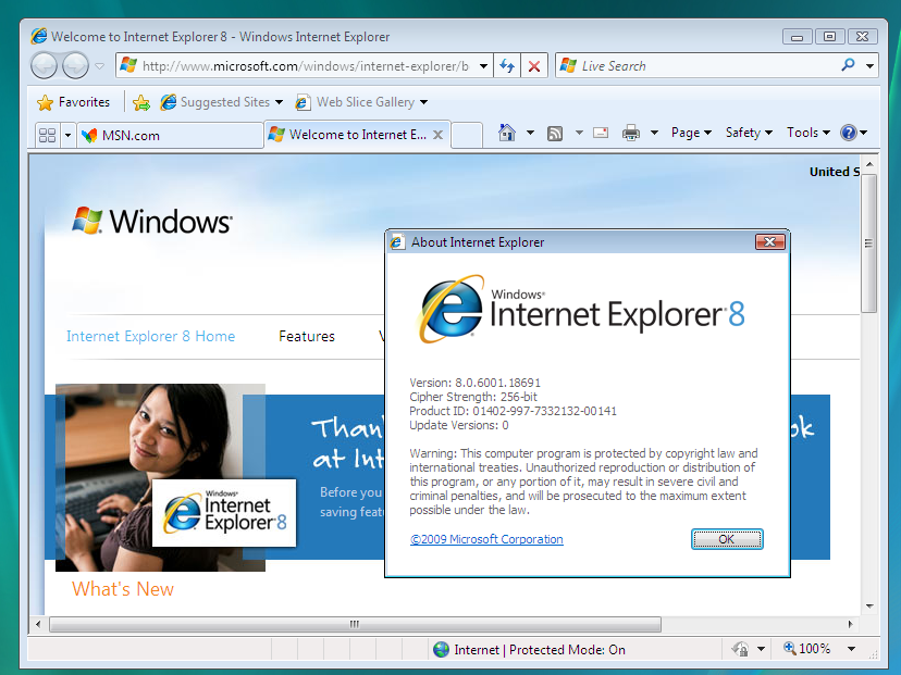 Internet Explorer 8 for Windows Vista and Windows Server
