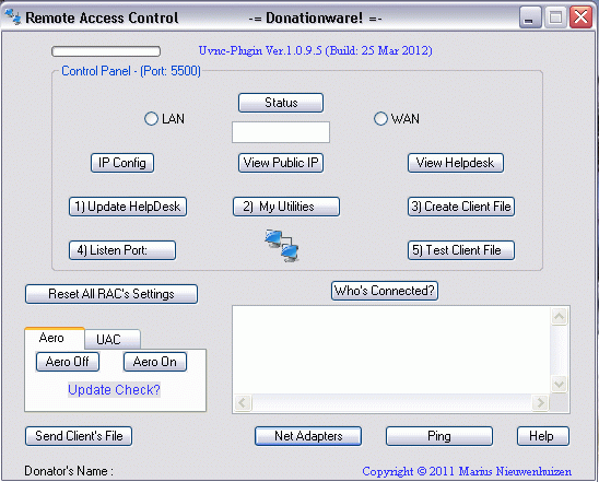 Remote Access Control (Uvnc-Plugin)