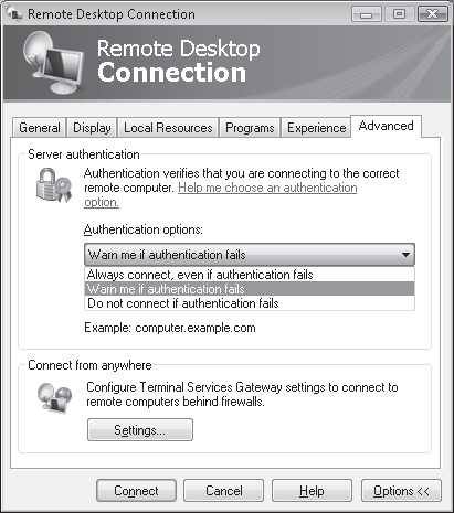 Remote Desktop Connection - Terminal Services Client