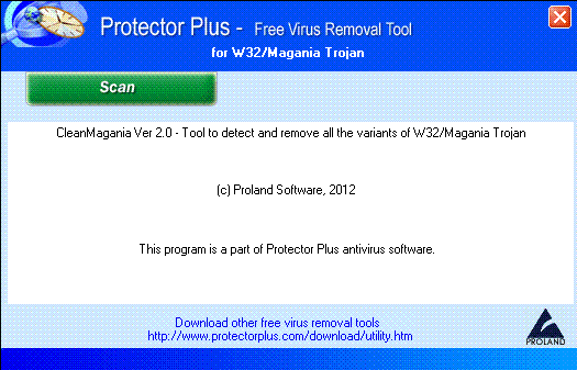 Free Trojan Removal Tool for magania trojans