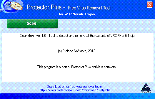 W32/CleanMenti Trojan Removal Tool.