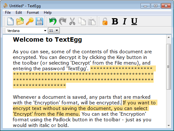 TextEgg Simple Encryption Software