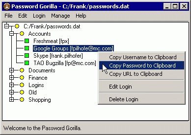Password Gorilla 64-bit