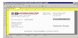 IDAutomation MICR Check Design Application