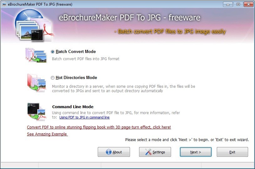 Freeware EbrochureMaker PDF to FlashBook