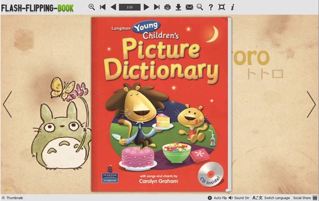Flipping Book Themes of Cartoon Totoro