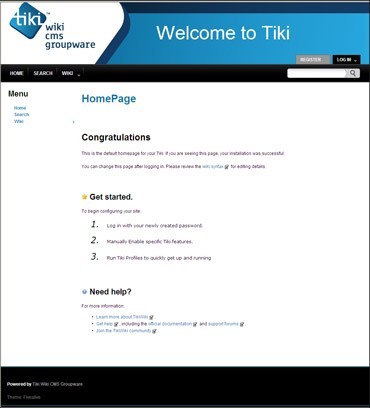 Webuzo for Tiki Wiki CMS Groupware