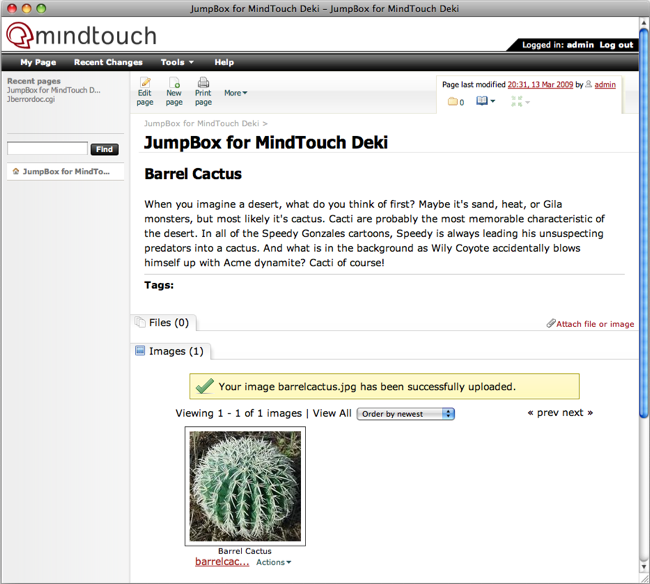 JumpBox for MindTouch Core Enterprise Collaboration