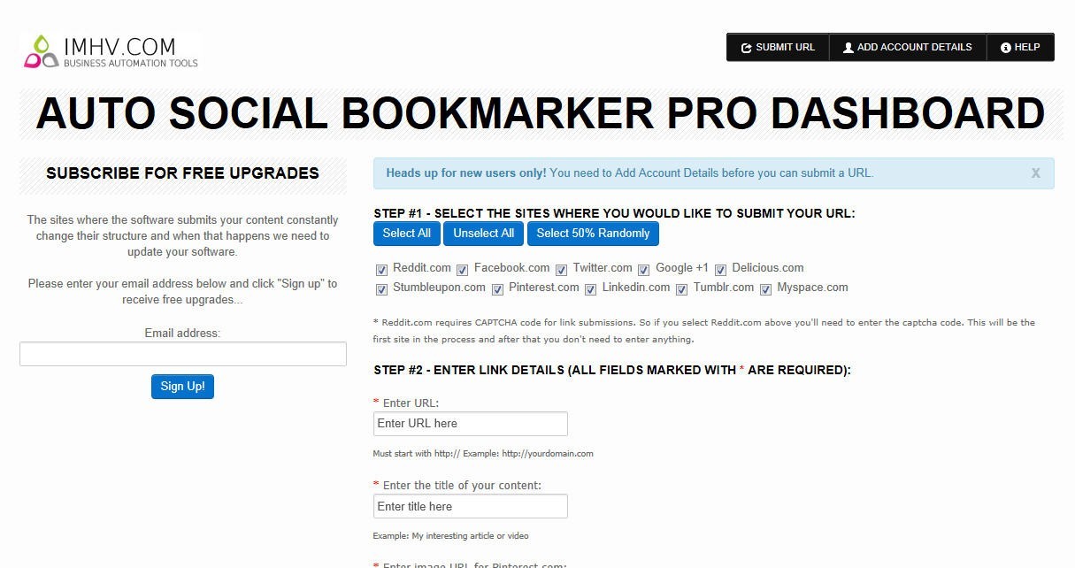 Auto Social Bookmarker Pro