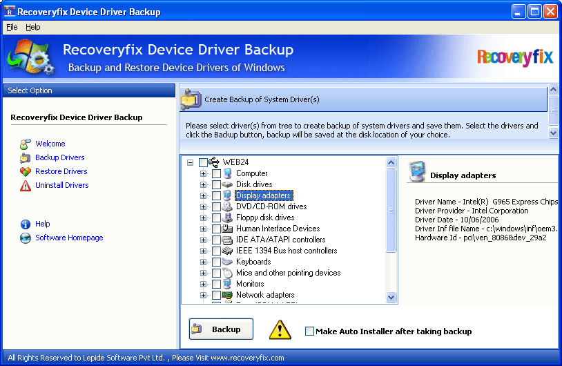 Free Device Driver Backup