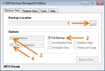 IDM Backup Manager 0.9.6 beta