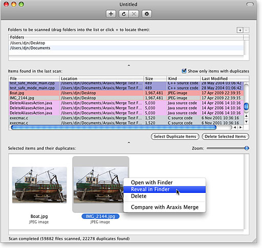 Araxis Find Duplicate Files for OS X