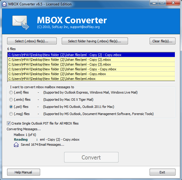 MBOX to PST Tool