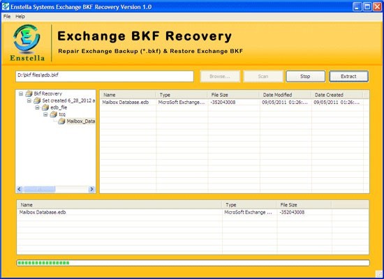 Exchange BKF Restore Software