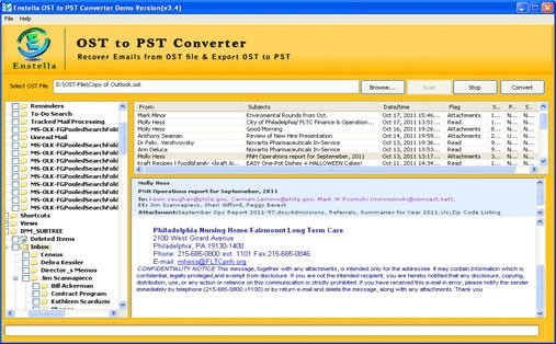 Save OST as PST Outlook