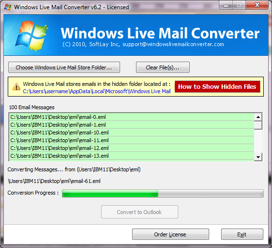 Help Export Windows Mail to Outlook