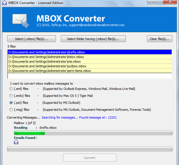 Transfer MBOX to Outlook