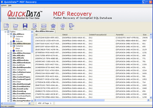 Corrupt SQL Database Recovery Tool