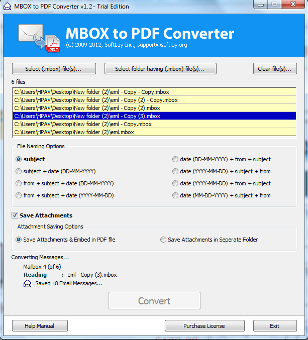 MBOX to PDF Converter
