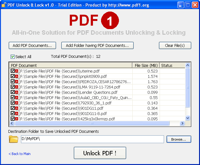 Set Password for Adobe PDF File