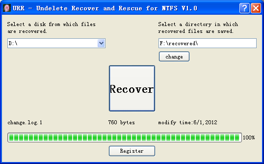 Undelete Recover and Rescue for NTFS