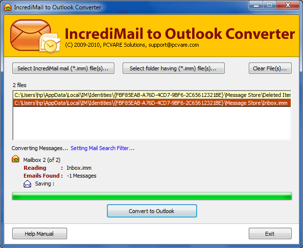 CataSoftware Incredimail to Outlook