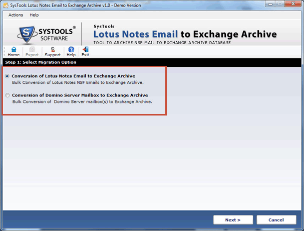 Migrate NSF to Exchange Archive