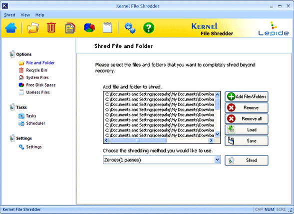 Fileshredder Tool