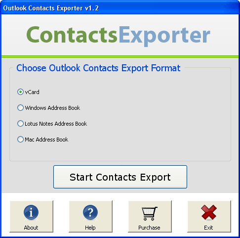 Outlook Contacts to vCard Converter