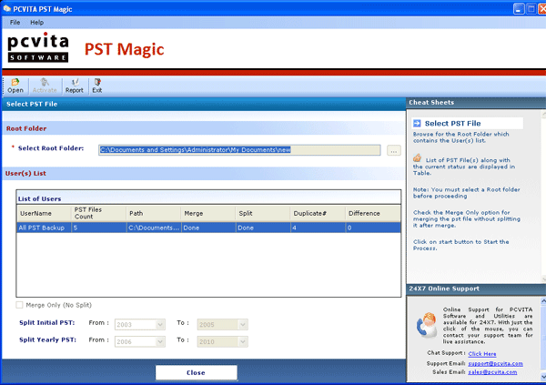 Merge Outlook PST Files ANSI