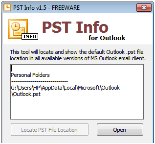 PST Info Freeware Tool