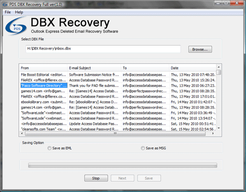 Outlook Express File Recovery Software