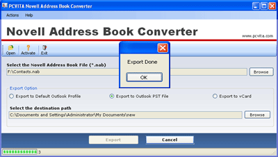 PCVITA Novell Address Book Converter