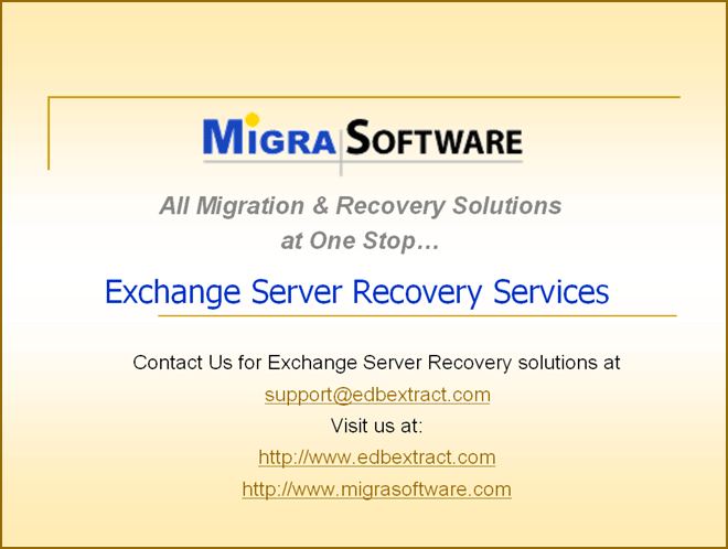 Restore Exchange 2003 Database