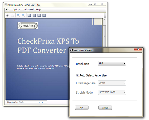 CheckPrixa XPS To PDF Converter